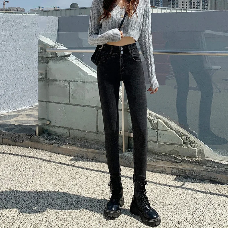 High Waist Jeans Women Cultivate One's Morality Show Thin Joker 2023 New Summer Feet Pants Tight Stretch A Pencil