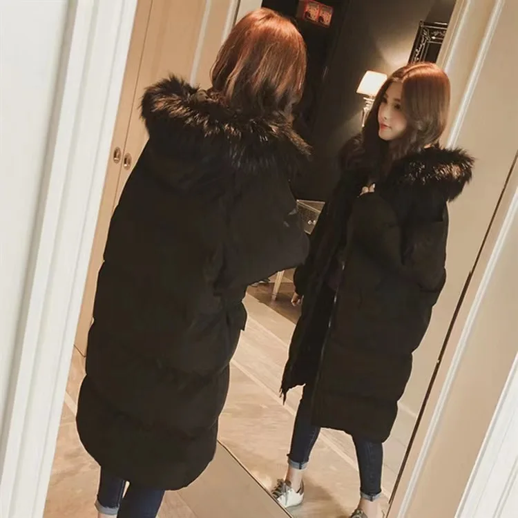 Autumn and Winter Down Cotton Jacket Women's Long Coat 2022 Fashion Loose Casual Hooded Cotton Jacket Padded Padded Jacket