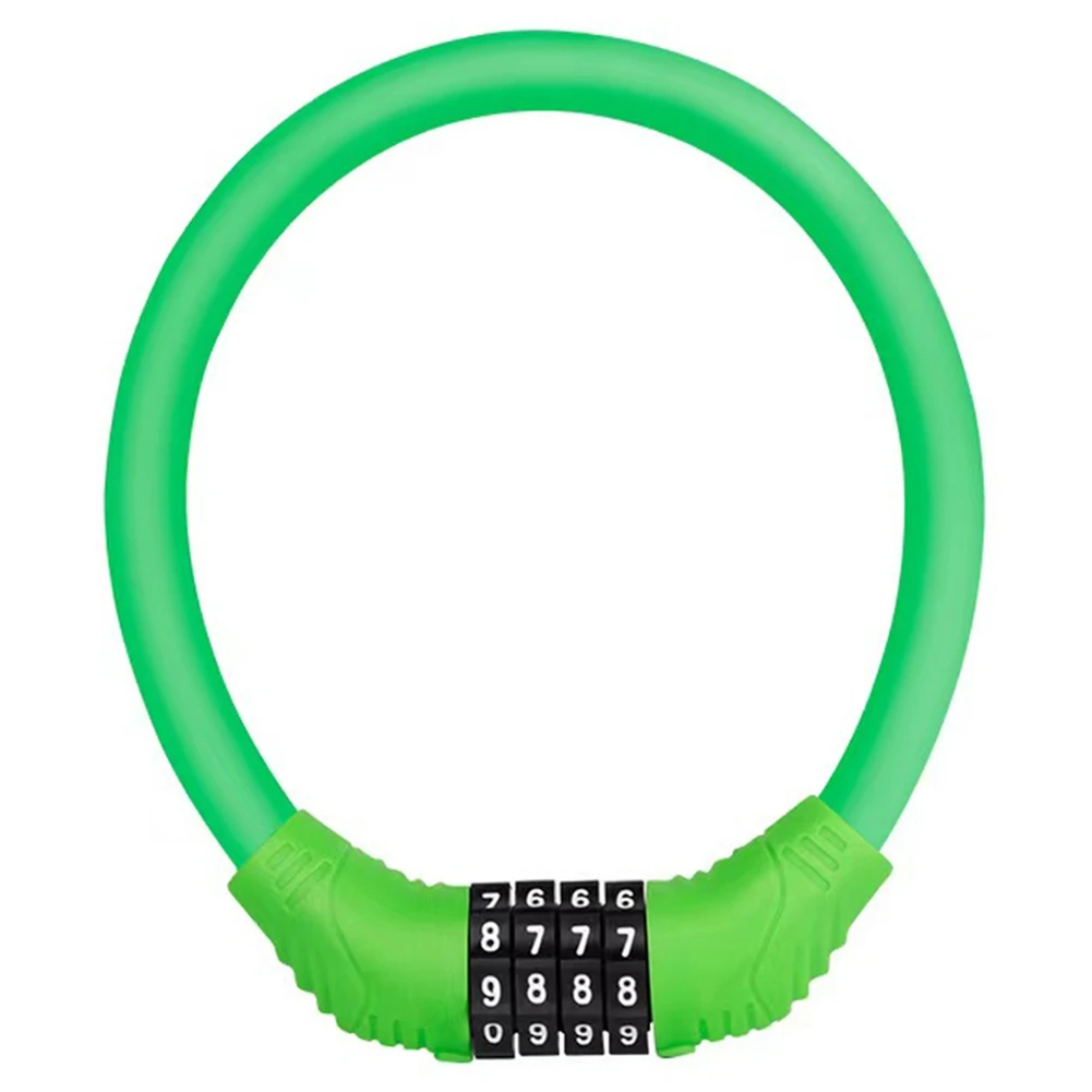 

MTB Anti-Theft Lock Code Lock Electric Bicycle Scooter Universal Ring Lock Bicycle Portable Code Lock, Green