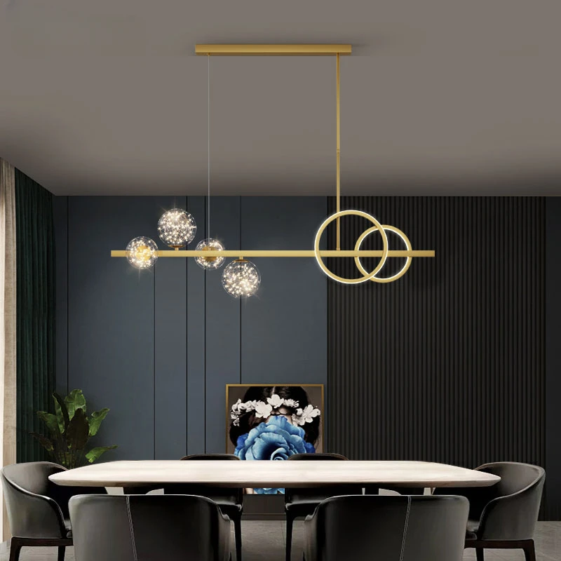 

Pendant Light Modern LED Luxury Brightness Bedroom Dinning Living Study Room Long Hanging Ropes Indoor Creative Decor Chandelier