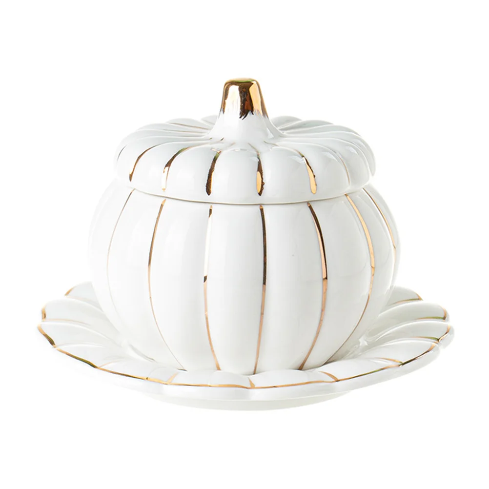 

Bowl Ceramic Bowls Pumpkin Soup Stew Dish Porcelain Cup Pot Rice Serving Cereal Kitchen Dessert Steaming Steam Fruit Ceramics
