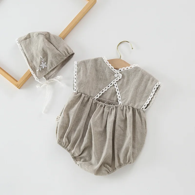 Criscky Baby Summer Clothing Cute Toddler Baby Girl Embroidery Bodysuit Jumpsuit Sleeveless Sunsuit Clothes Playsuit Outfits