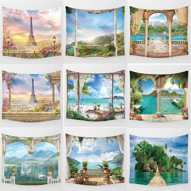 

New Fashion Beauty Lake View Wall Art Tapestry rettangolare Tapestry Wall Decor Home Decor Tapestry