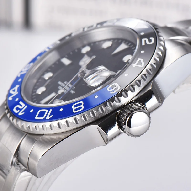 Sea knight GMT Automatic Watch Men's Mechanical Watch Sapphire Crystal 40mm Ceramic Bezel Luxury Luminous 100 M Waterproof Clock images - 6