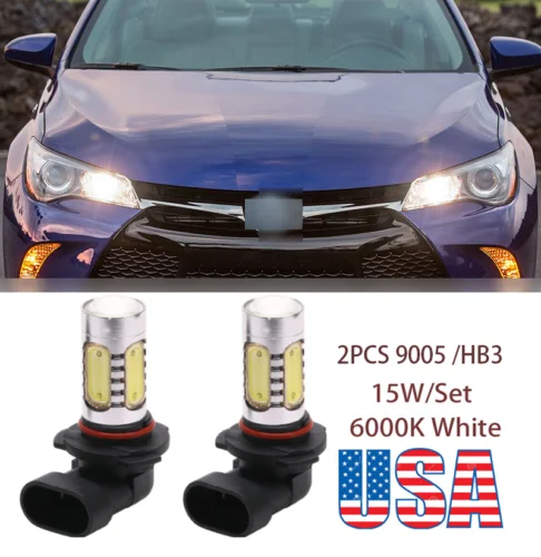 

2x 9005 светодиодный 6000K дневные ходовые огсветильник для Toyota Camry Corolla