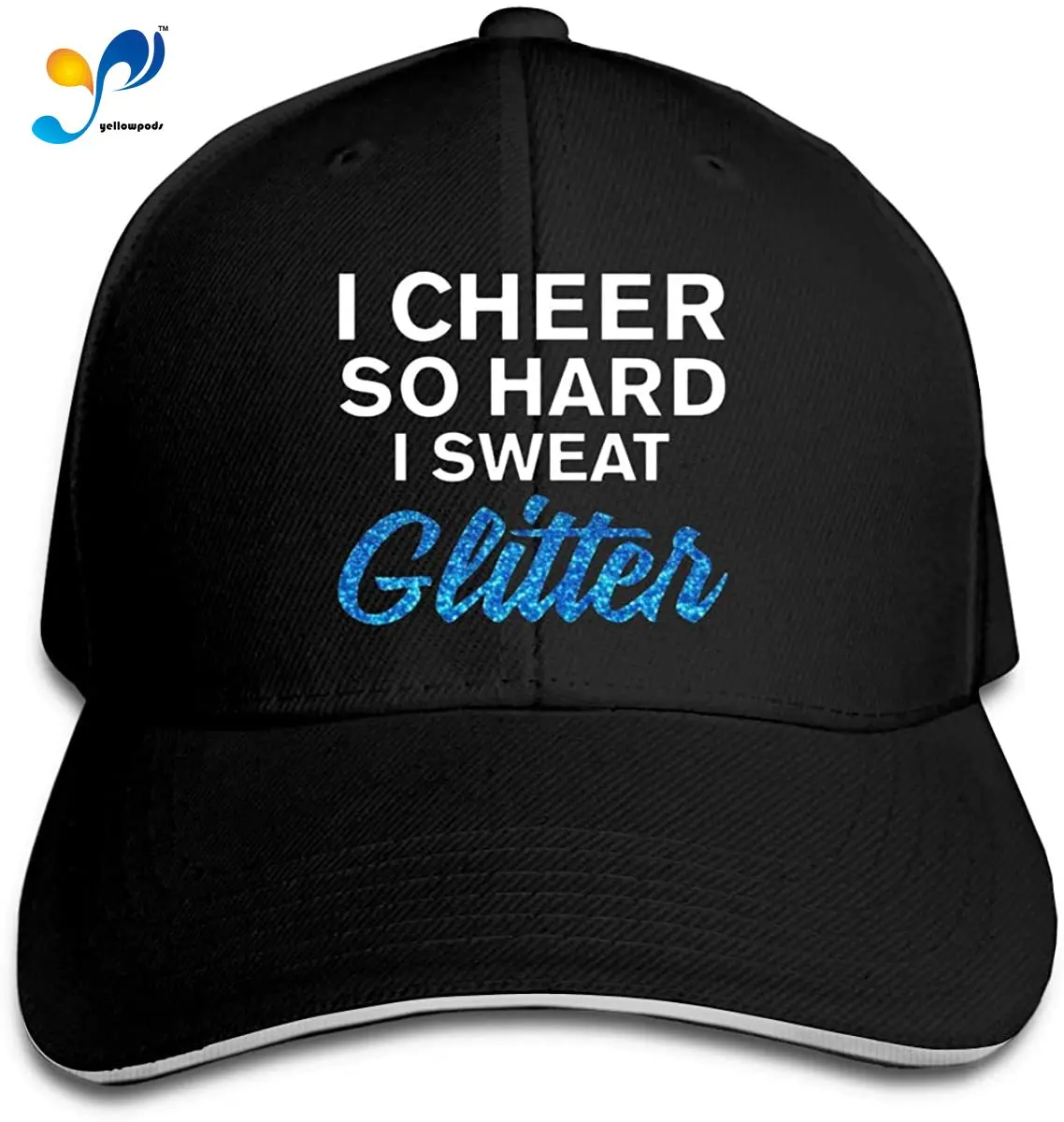 

Cheer So Hard I Sweat Glitter Girl's And Man's Fashion Pointed Cap Casquette