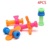 4pcs screw blockss plastic toys children toys stitching nuts dismantling puzzle brain combination toys