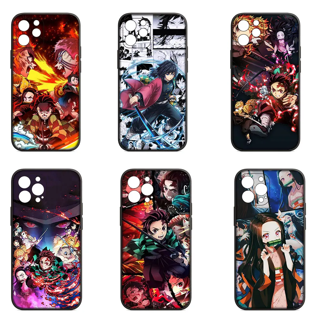 Мягкий чехол Demon Slayer Agatsuma Zenitsu Tanjirou для iPhone 16 15 14 13 12 Mini Pro XS Max X XR 7 8 Plus + телефона