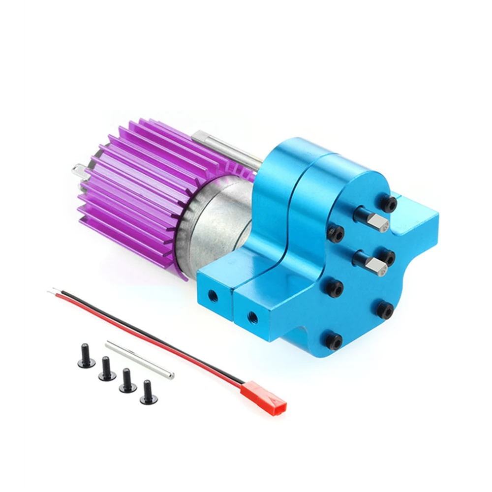 

Metal 370 Motor Gearbox Gear Box for WPL C14 C24 B24 B36 MN D90 D99 MN99S RC Car Upgrade Parts,Blue