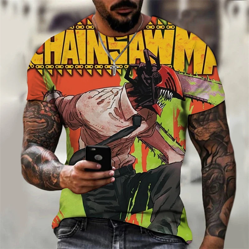 

Japanese Anime Chainsaw Man 3D Printed T Shirt For Men Women Kids Short Sleeve Summer Causal Tshirt Funny Cartoon Trendy Unisex