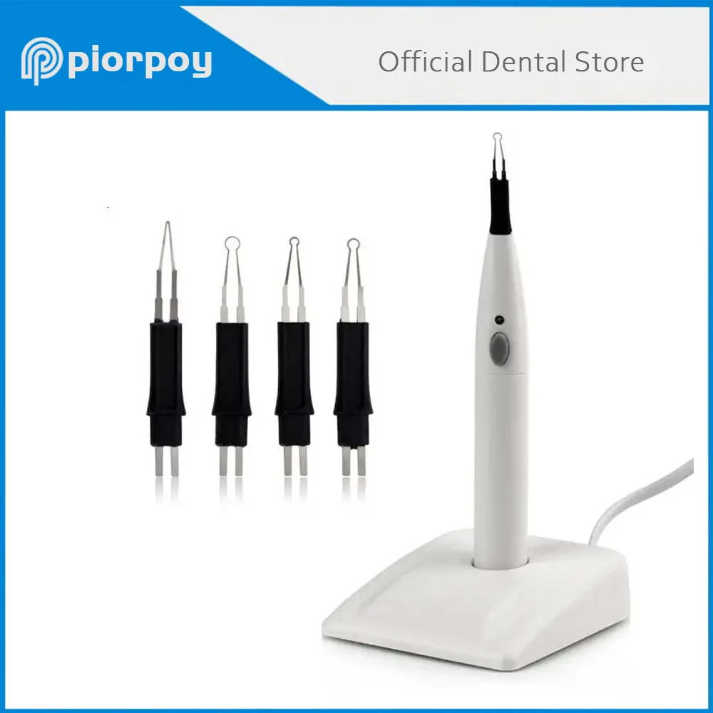 

PIORPOY 1 Set Dental Gutta Percha-points Cutter Teeth Tooth Gum Cutter With 4 Tips Dentistry Endo Heated Pen Tools 110V/220V