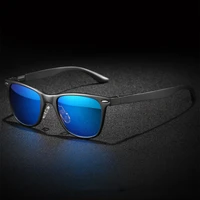 al mg alloy square carbon fiber sun glasses polarized mirror sunglasses custom made myopia minus prescription lens 1 to 6