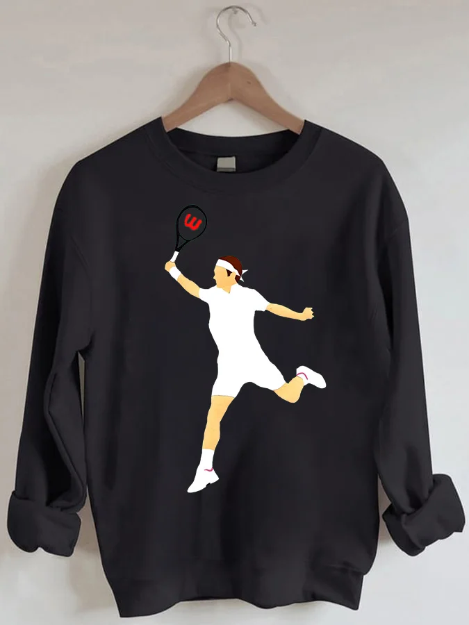 

Tennis Crew Neck Long Sleeve Sweatshirt