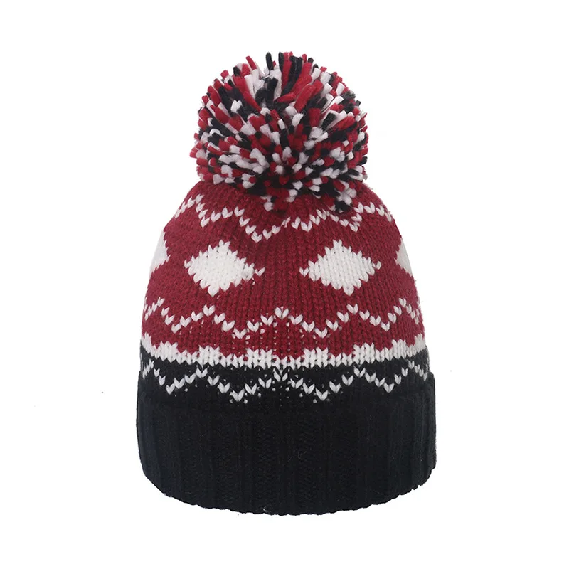 

New Winter Hat for Women Knitted Korea Beanie Thick Skullies Hat Autumn Outdoor Warm Streetwear Caps Red Black White Pink