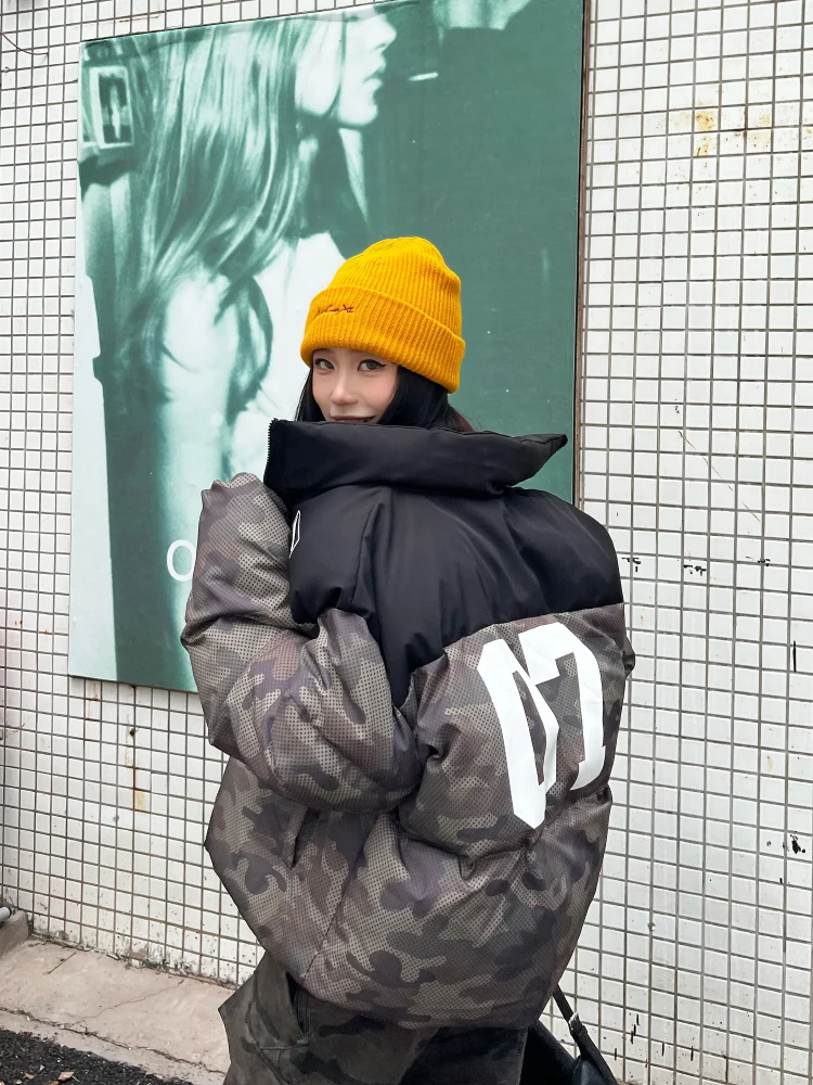 Материал американский винтажный камуфляжный лоскутный трикотаж пальто с