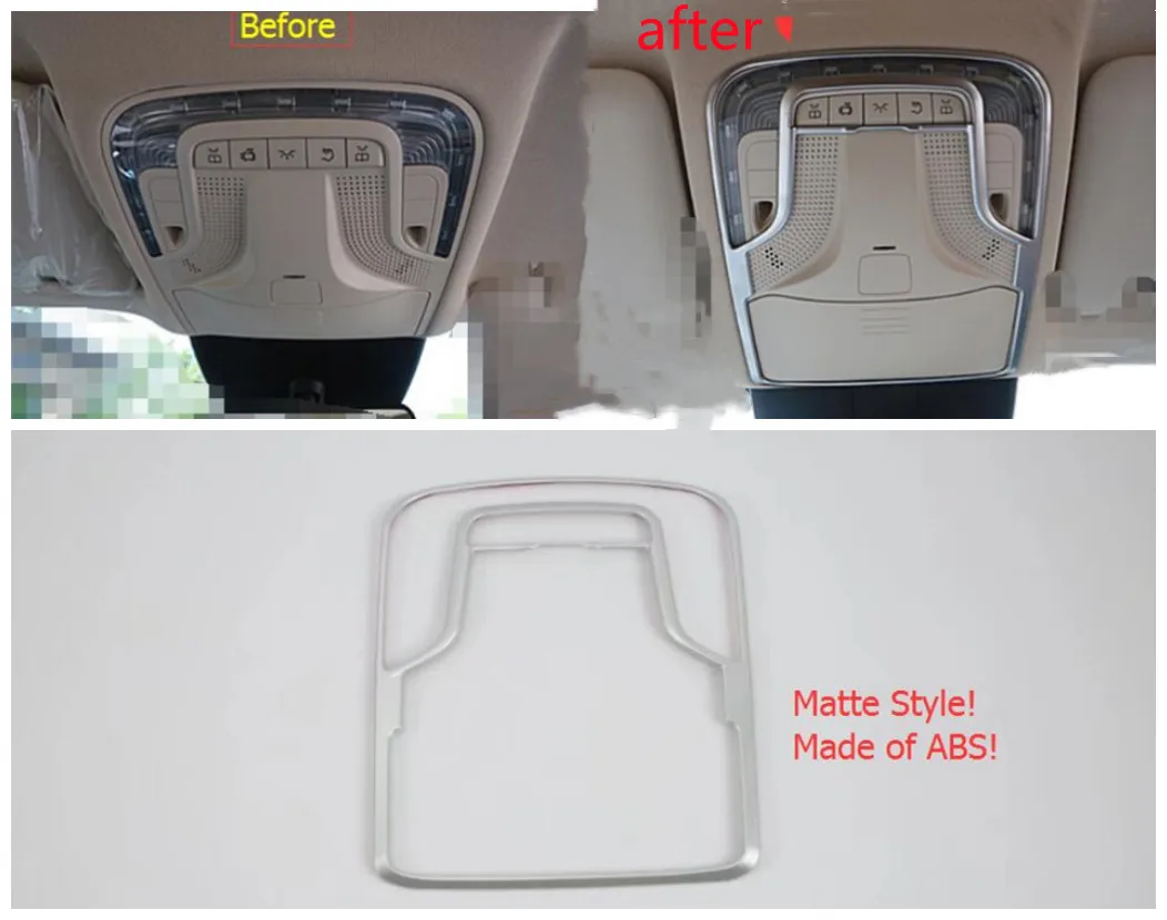 

For Mercedes-Benz Vito W447 2014 - 2019 2021 Accessories Front Upper Roof Reading Lights Lamp Molding Cover Kit Trim Interior