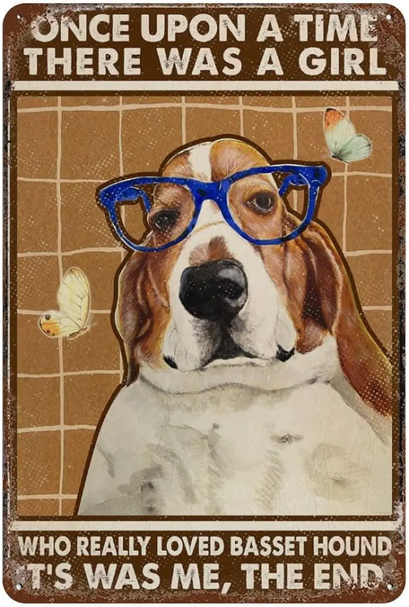 Оловянные вывески Compladeta Ретро Бассет-хаунд - Действительно любимый бигль Он был я