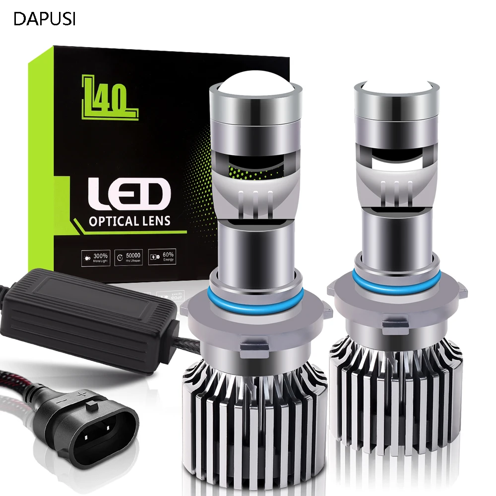 

9005/HB3 LED Lens Car Headlight Bulb Headlamp Mini Lens 9006/HB4 H4/9003/HB2 H7 12V 6000K 80W 8000LM White Light