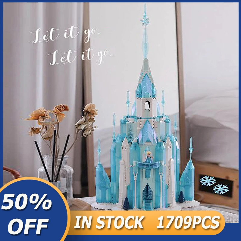New Disney Frozen The Ice Castle 1709pcs Building Blocks Bricks Puzzle Toy Birthday Gift For Child