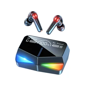 M28 TWS Low Latency Earbuds Gaming Earphones Touch Control Bluetooth 5.1 Wireless Headphones With Mirror Screen Mini LED Display