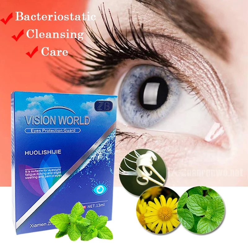 

13ml Cool Eye Drops Medical Cleanning Eyes Detox Relieves Discomfort Removal Fatigue Relax Massage Eye Care Health Products