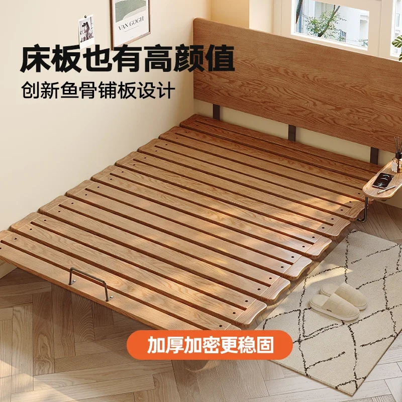 Кровать из цельного дерева ультратонкая прикроватная тумбочка очень тонкая