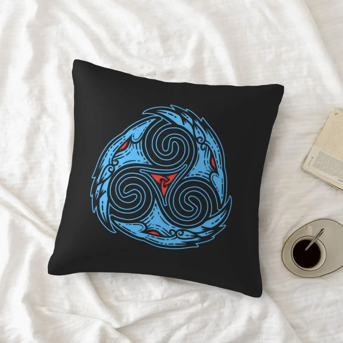 

Rotating Ravens,Celtic Pillowcase Printed Cushion Cover Sofa Waist Pillow Pillow Cover