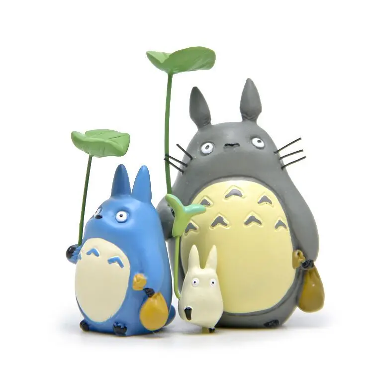 

3Pcs/Set Anime My Neighbor Blue White Grey Totoro Action Toy Figures 3-6CM