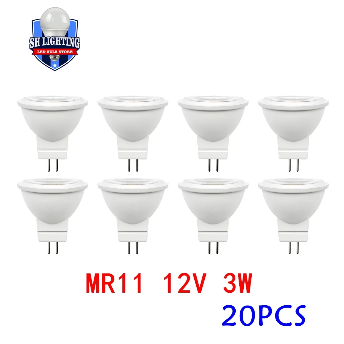 

Energy Saving Led Bulb Mr11 GU4 20PCS 12V 3W Cob Spotlight 3000k 4000k 6000k Warm Light For Home Decoration Replace Halogen Lamp