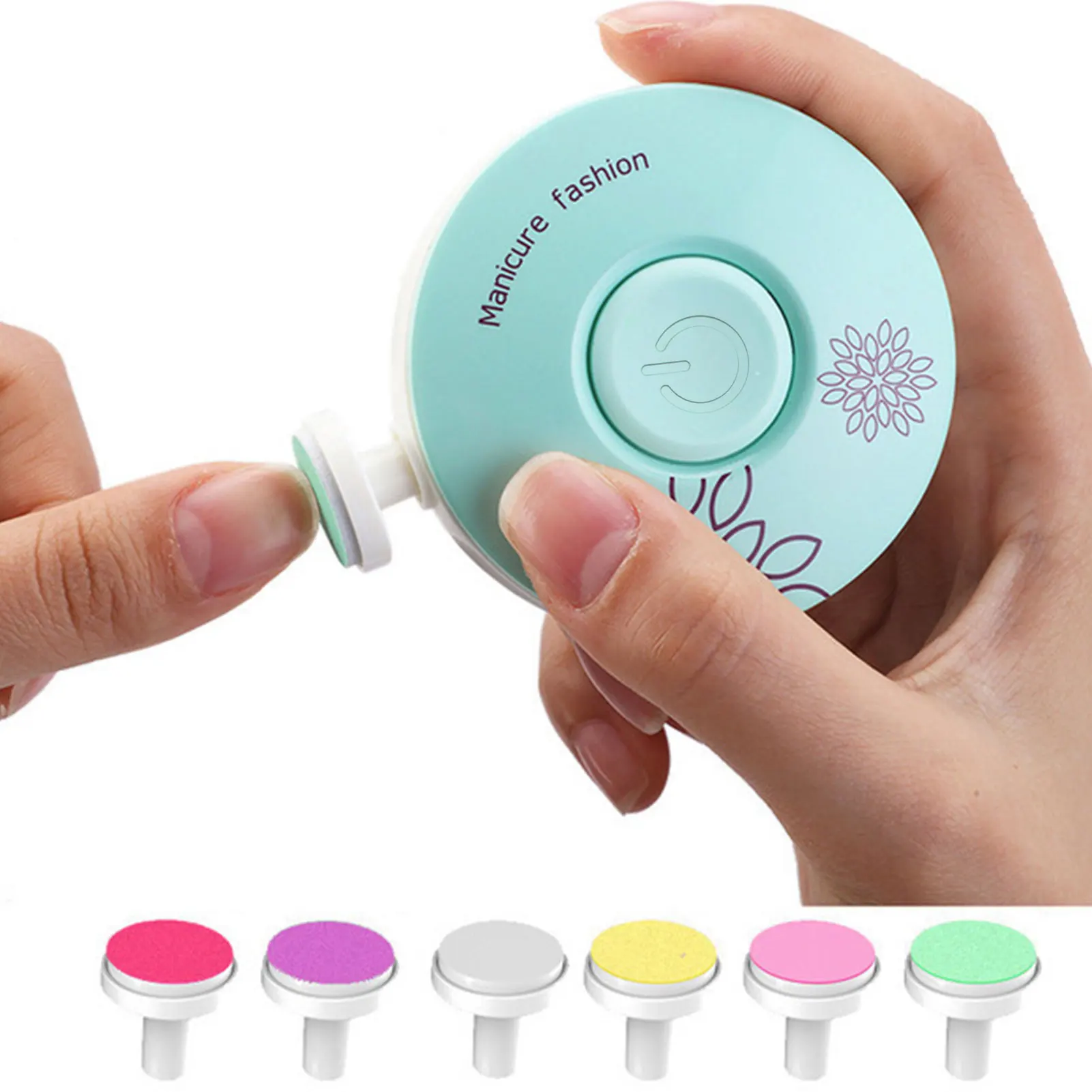 Newborn Electric Nail Trimmer Kid Nail Polisher Tool Infant Manicure Scissors Baby Hygiene Kit Baby Nail Clipper Cutter #WO