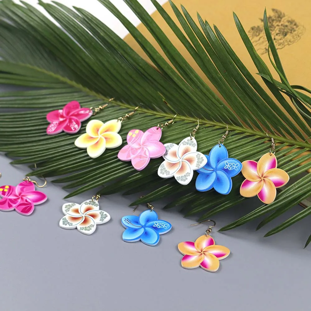 

New Cute Egg Flower Acrylic Earrings Creative Women's Jewelry Sweet Personality Earrings Suitable for Women's Gifts