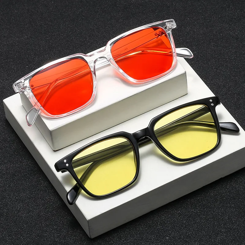 

Солнцезащитные очки унисекс, винтажные Квадратные ретро-очки UV400, для вождения, кемпинга, походов, рыбалки