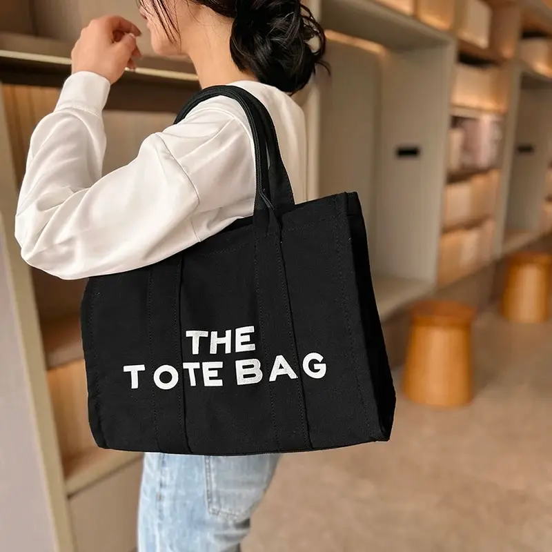 Холщовая вместительная сумка-тоут, женская сумка, сумка-мессенджер ...