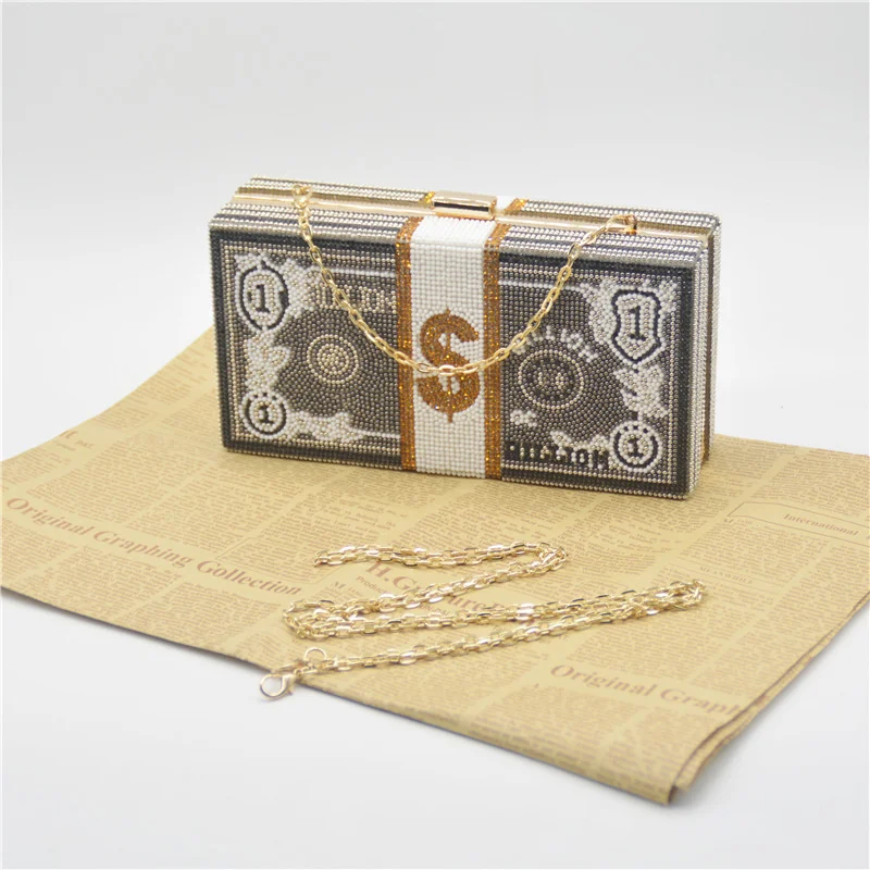 

Роскошные модные женские сумочки для денег с кристаллами, вечерняя сумка с блестящей цепочкой, Женский кошелек, клатчи, сумки для свадебног...