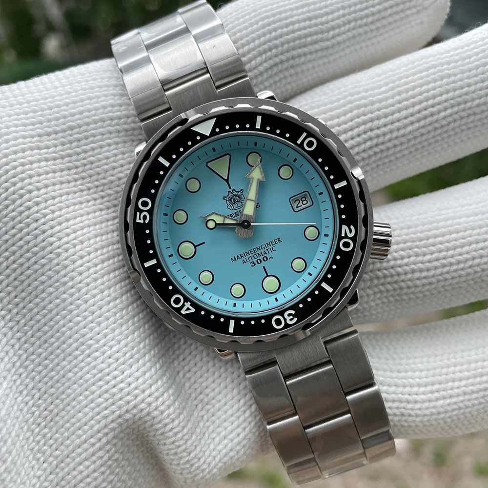 New Color SD1975 STEELDIVE Tuna Men's Classic Watch Super Luminous Ceramic Bezel 300M Waterproof 316L Case NH35 Dive Wristwatch