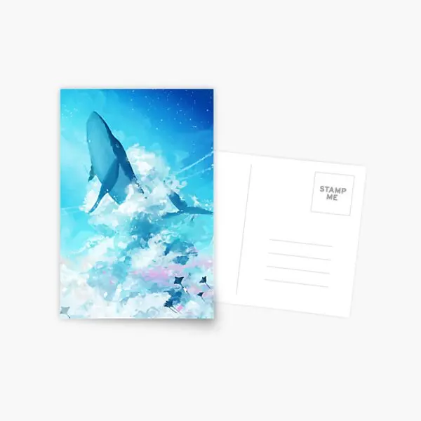 

Открытка с изображением неба Кита в спальню, подарок, Декор, модный стиль, Современная эстетика, простые поздравительные открытки с памятью,...