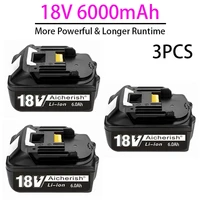100 new makita 18v 6ah 6000mah lithium ion rechargeable battery power tool for bl1840 bl1850 bl1830 bl1860b lxt400