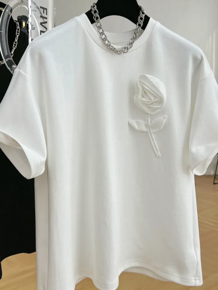 Женская футболка с круглым вырезом и коротким рукавом