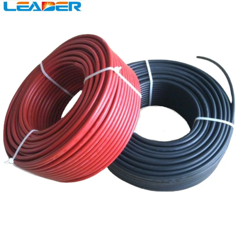 

BLUSUNSOLAR 100 Mters/Roll TUV 1x10mm2 Solar Cable Wire for Solar Power System, 8AWG PV Cable, Black or Red Mainland China