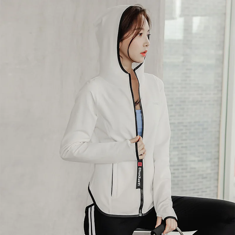 Спортивные тренировочные куртки для йоги Женская Облегающая рубашка с длинными