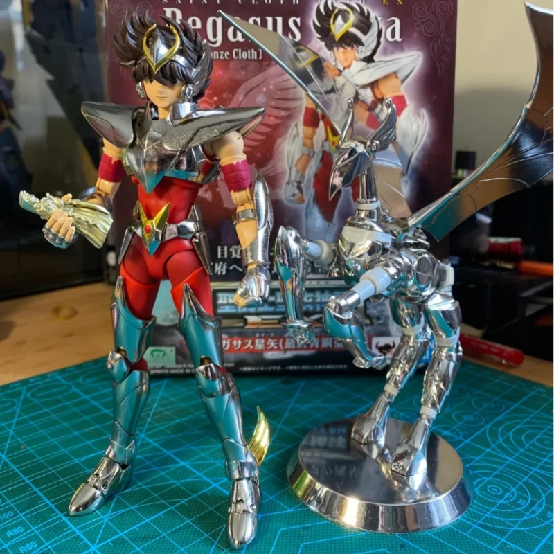 

New In Stock Original Bandai 17cm Saint Seiya Myth Cloth Final Bronze Pegasus Seiya V3 Ex Metal Armor Action Figure Mode