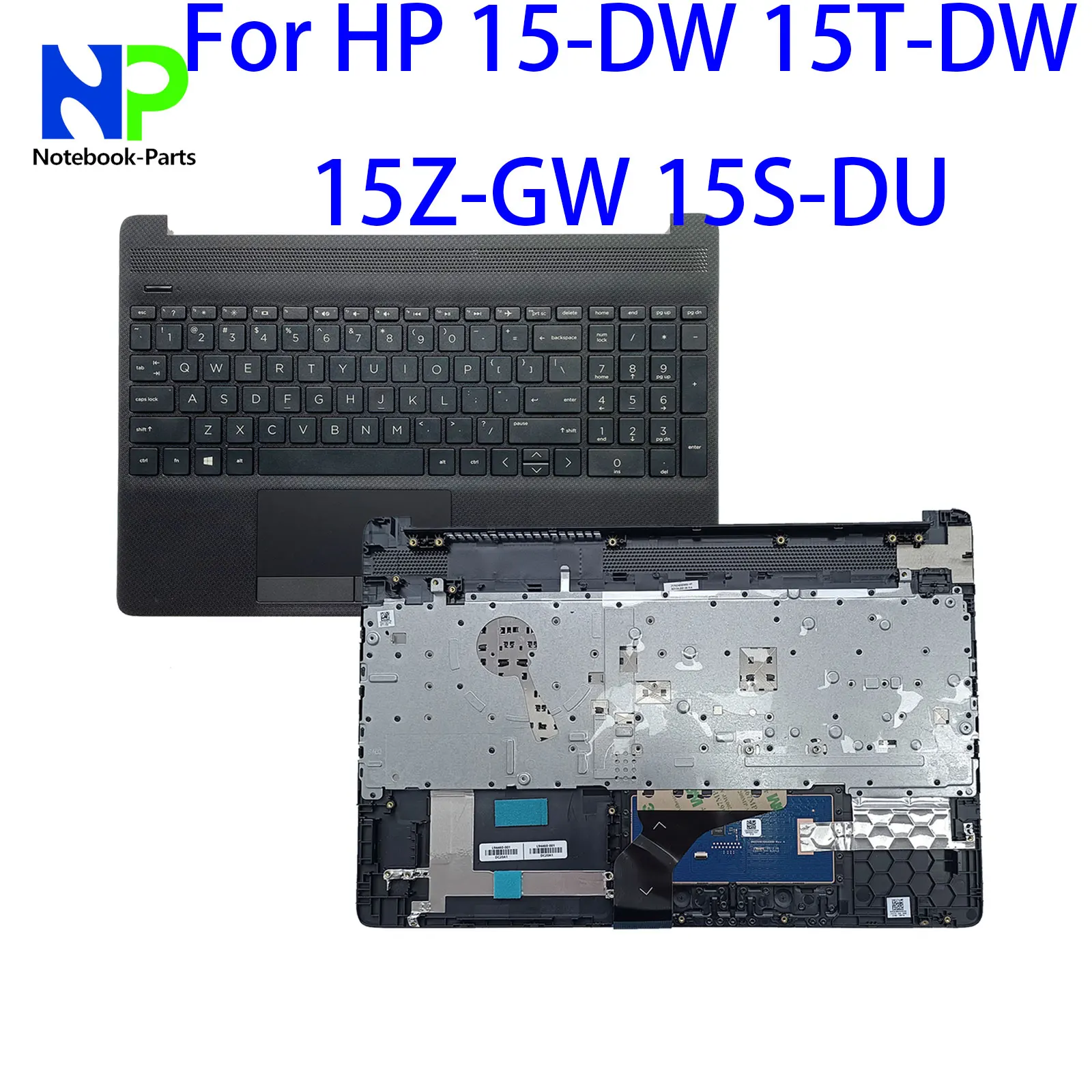 Новая верхняя крышка для HP 15-DW 15T-DW 15Z-GW 15S-DU Подставка рук без подсветки US