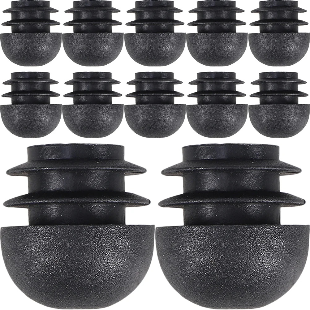 

30 Pcs Plastic Chair Ball Plug Tubing Post End Insert Caps Tube Cover Table Protector Metal