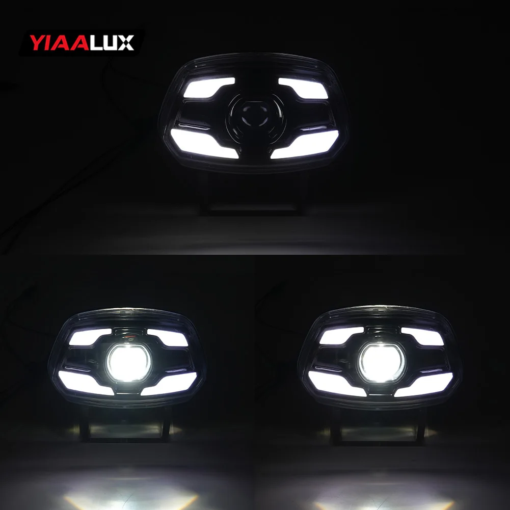 Фото Передняя светодиодная фара YIAALUX LED 101 для мотоцикла Vespa Sprint 125 150 S125, система освещения, светодиодные фары с ближним и дальним светом №5