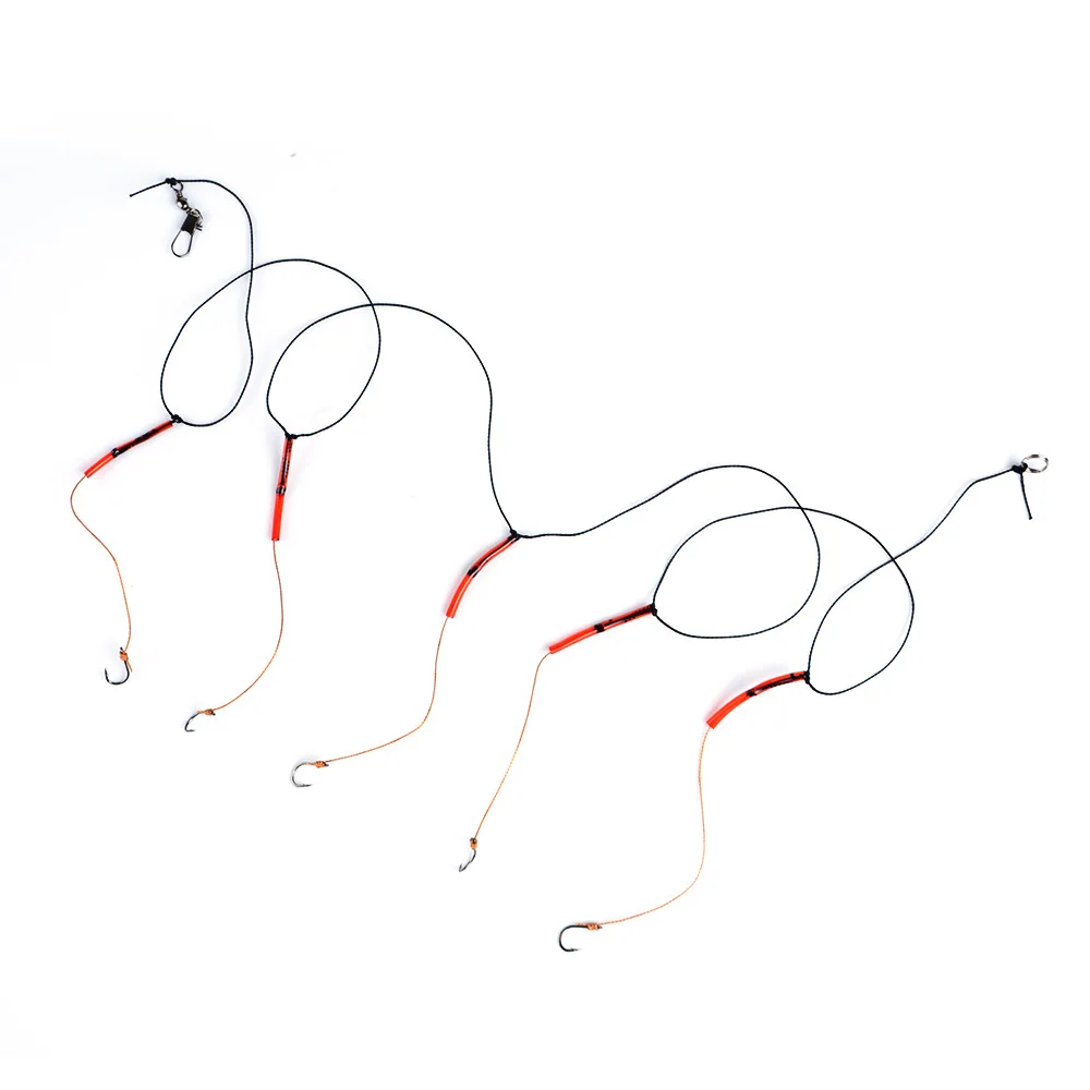 

1psc 6 #-12 # Fishhooks Stainless Steel Rigs Swivel Fishing Tackle Lures Pesca Baits Single Hook Combination 5 Hooks Small Hook