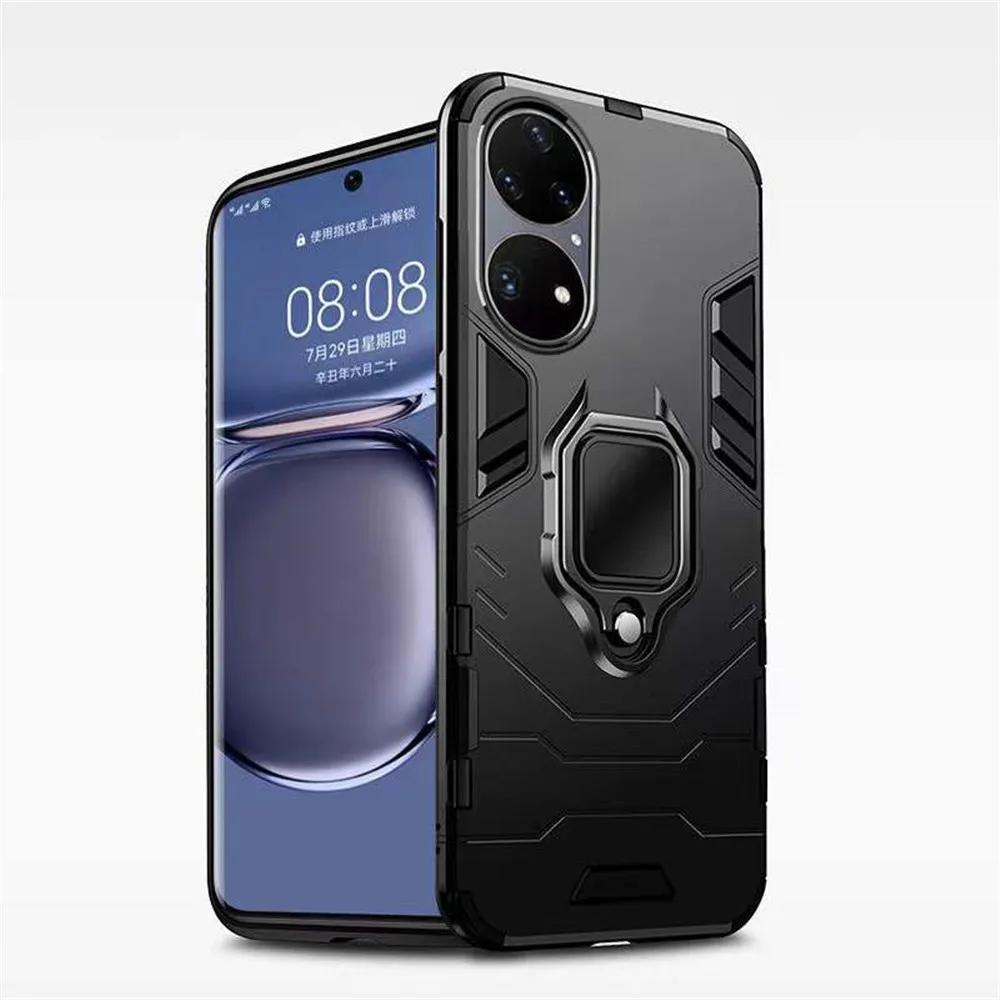 

Huawei P50 Pro Ring Armor Case For Huawei P50 Pro Honor 20 7A 7C 10i 20i 10 10X Lite 9X Global Play 6X 8A 8S 8X V10 V20 30 Cover