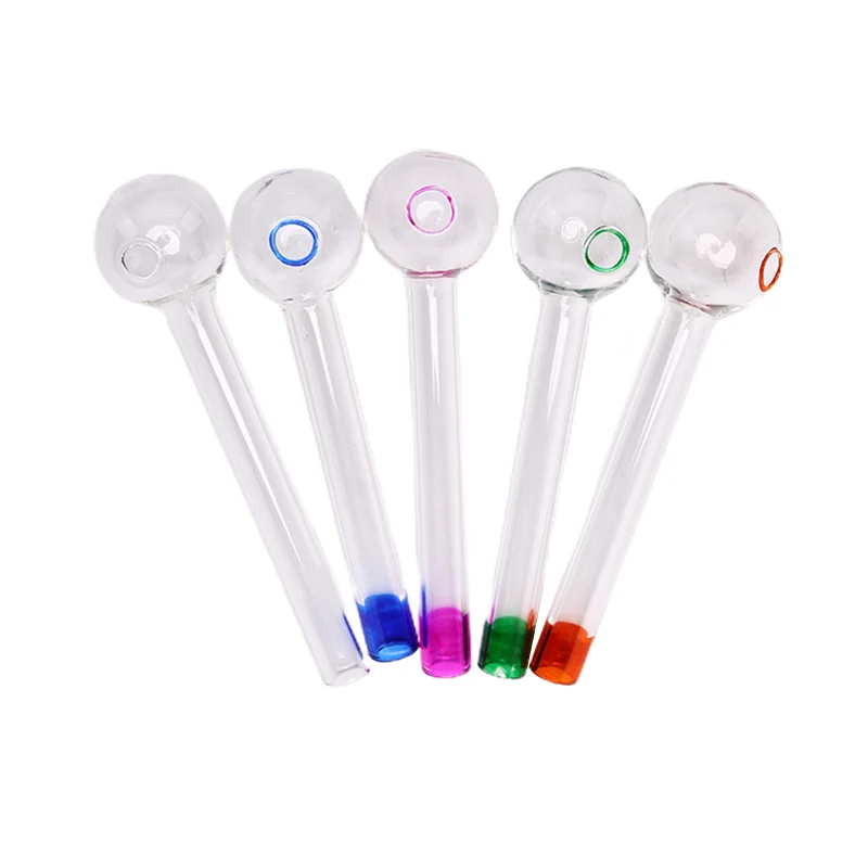 

5 цветов портативная стеклянная масляная горелка инструменты табачная трубка сигарета стеклянная трубка 4 цвета 10*2,5 см