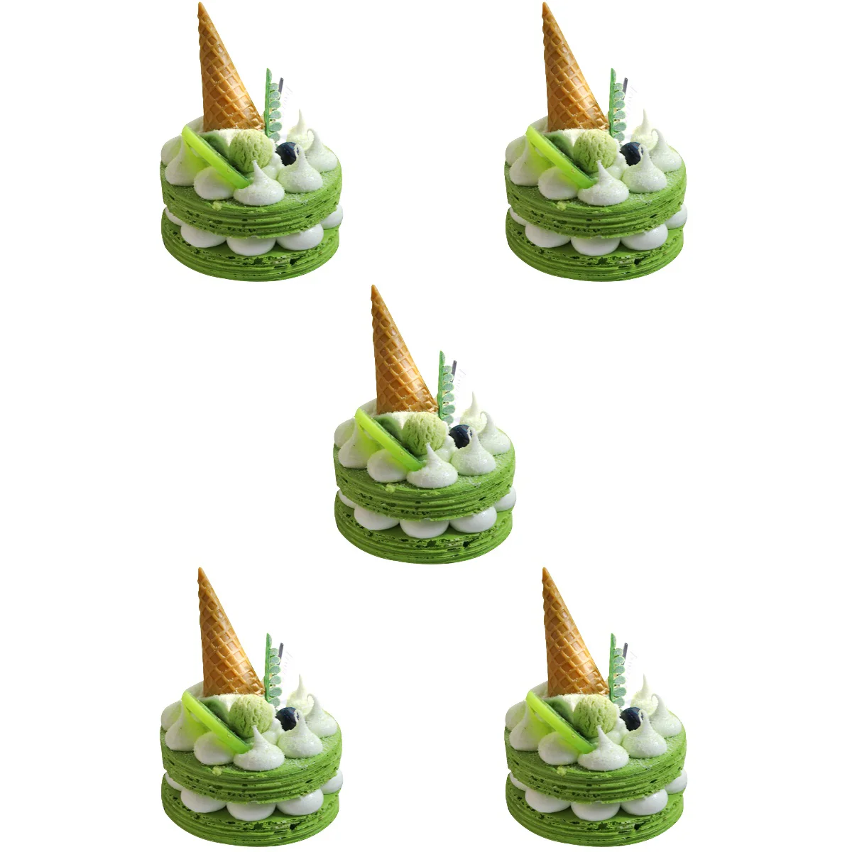 

5x Holiday Artificial DIY Cake Artificial Cakes Prop Artificial Cake Model for Home Wedding Decoration Party
