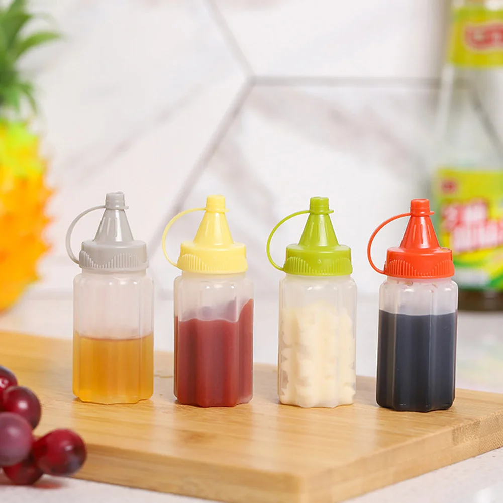 

1 Holes Sauce Squeeze Bottle Condiment Dispenser Container Salad Dressing Seasoning Ketchup Mustard Storage Jar Kitchen Tools