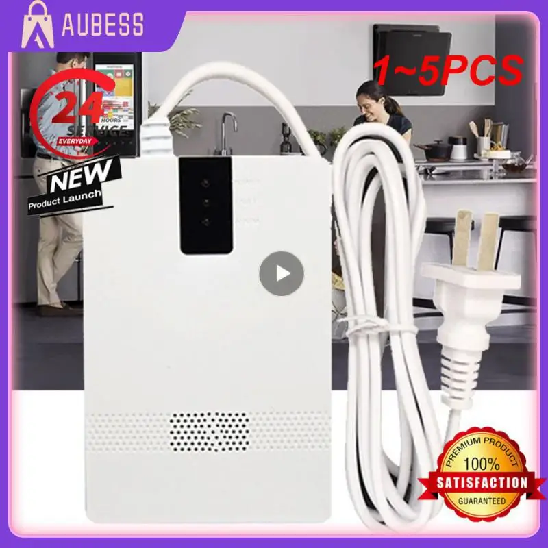 

1~5PCS Plug Smart Gas Leakage Sensor Combustible Methane Propane CH4 LPG Natural Gas Detector Alarm With Indication Light